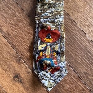Daffy Duck cowboy silk Tie - looney tunes